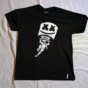 Fortnite/T-Shirt/Kids Boys/Size 10-12/Black/Marshmello Graphic Gaming Tee NWOT